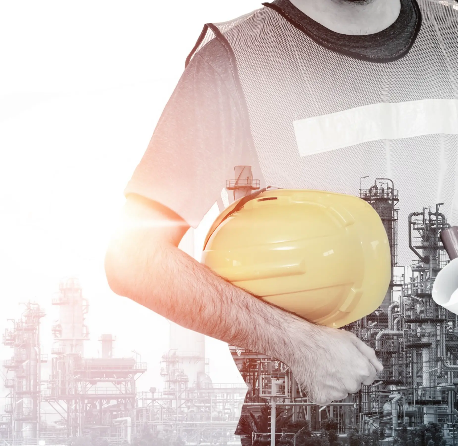 Industrial team analyzing and solving utility system problems in a factory