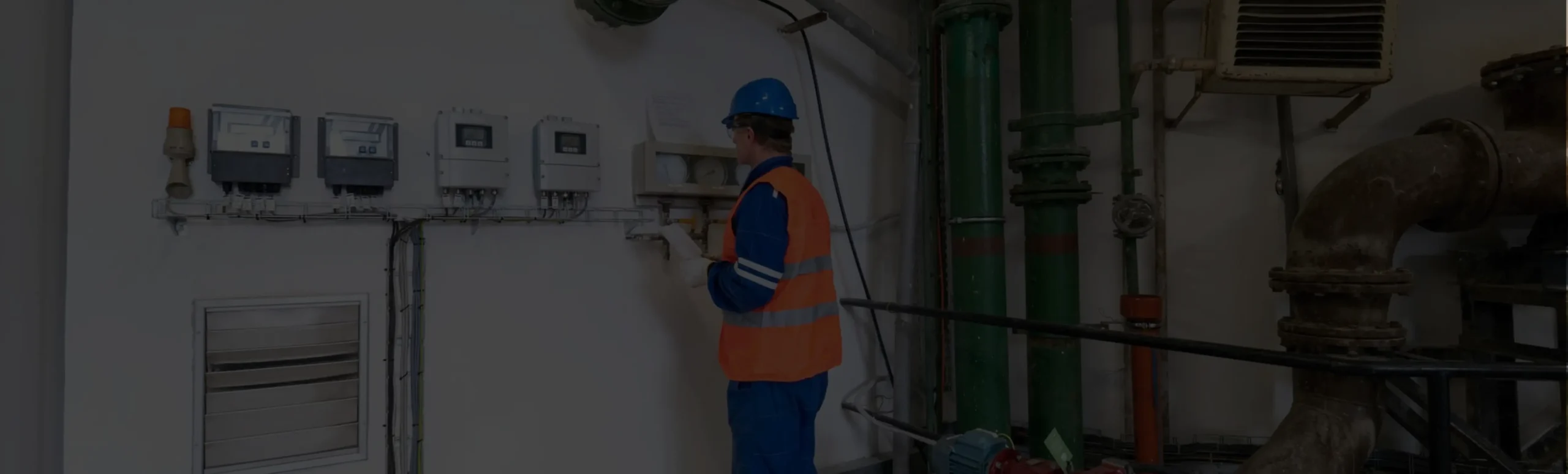 Industrial utility system issue visualization showing steam and energy flow problems